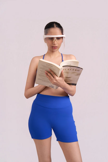 Biker Tights In Ocean Blue